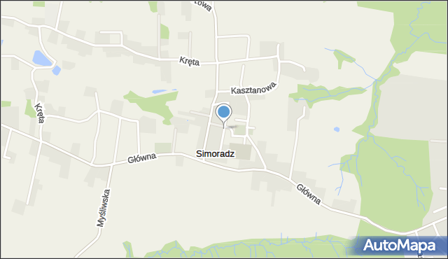 Simoradz, Górna, mapa Simoradz