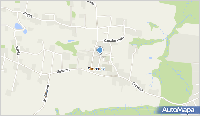 Simoradz, Górna, mapa Simoradz