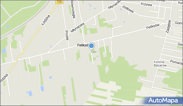 Skierniewice, Golfowa, mapa Skierniewic