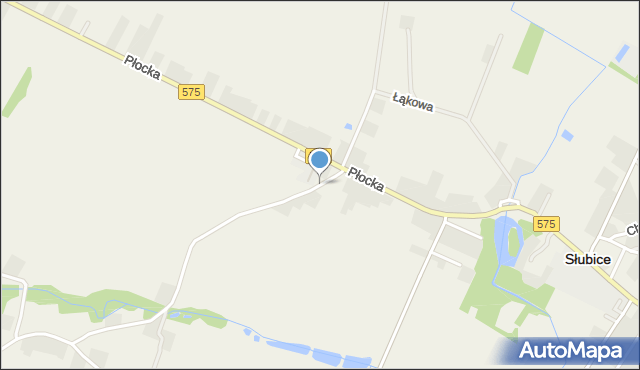 Słubice powiat płocki, Górna, mapa Słubice powiat płocki