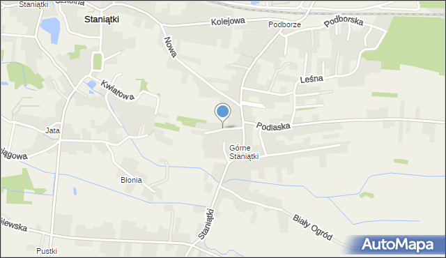 Staniątki, Górzysta, mapa Staniątki