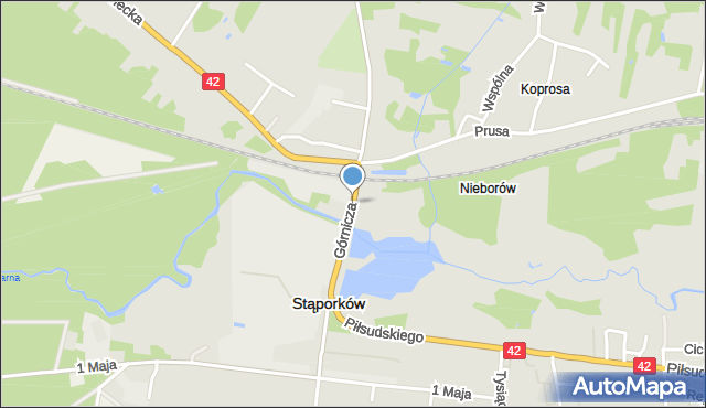 Stąporków, Górnicza, mapa Stąporków