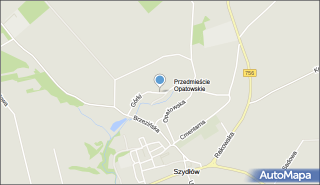 Szydłów powiat staszowski, Górki, mapa Szydłów powiat staszowski