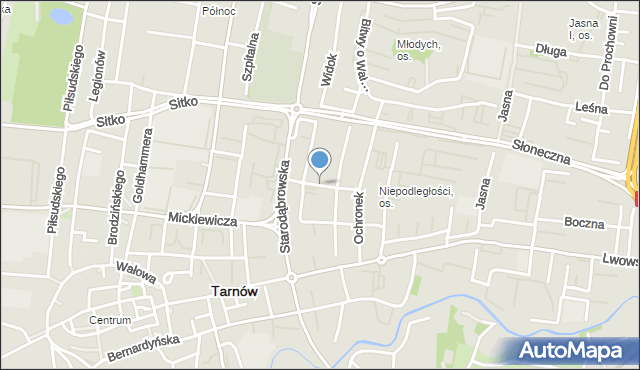 Tarnów, Gomoły Jana, mapa Tarnów