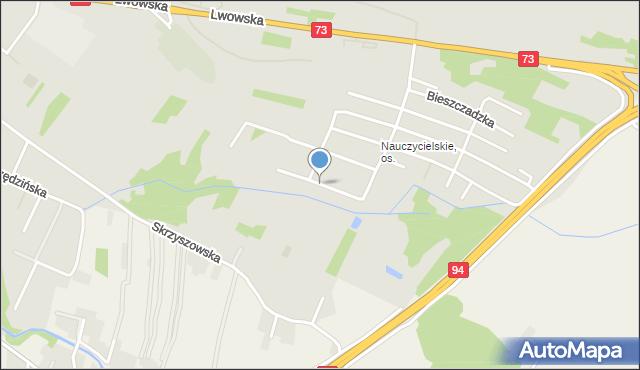 Tarnów, Gorczańska, mapa Tarnów