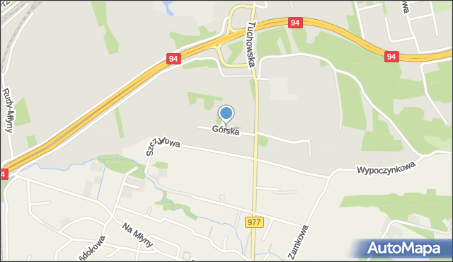 Tarnów, Górska, mapa Tarnów