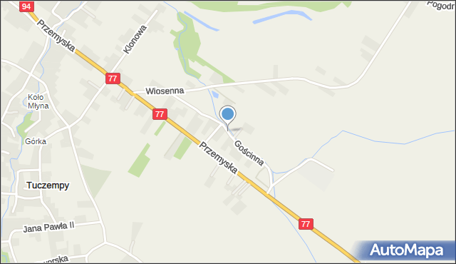 Tuczempy, Gościnna, mapa Tuczempy