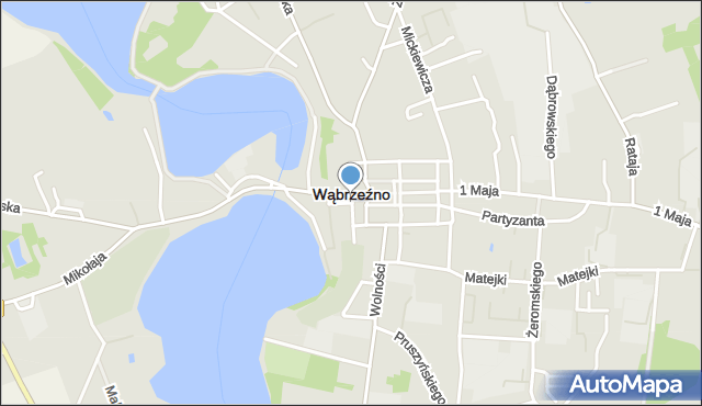 Wąbrzeźno, Górna, mapa Wąbrzeźno