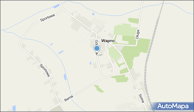 Wapno, Górnicza, mapa Wapno