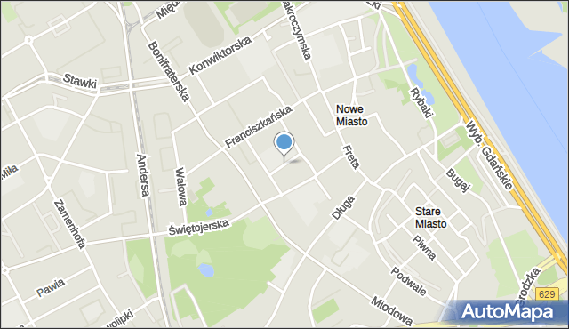 Warszawa, Gomulickiego Wiktora, mapa Warszawy