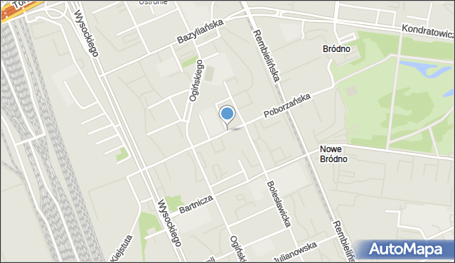 Warszawa, Goworowska, mapa Warszawy