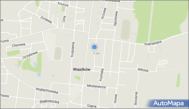 Wasilków, Godlewskiego Edwarda, mapa Wasilków