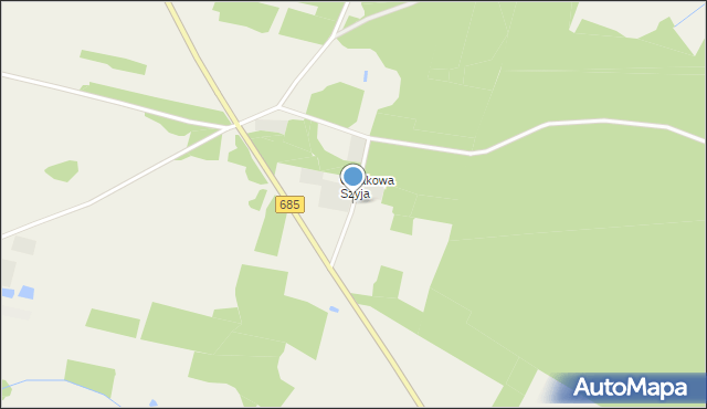 Wasilkowo, Golakowa Szyja, mapa Wasilkowo