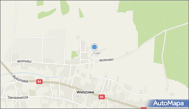 Wieszowa, Górna, mapa Wieszowa