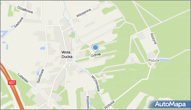 Wola Ducka, Górna, mapa Wola Ducka