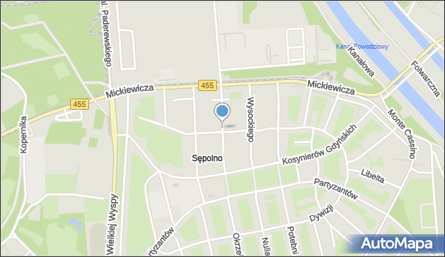 Wrocław, Godebskiego Cypriana, mapa Wrocławia