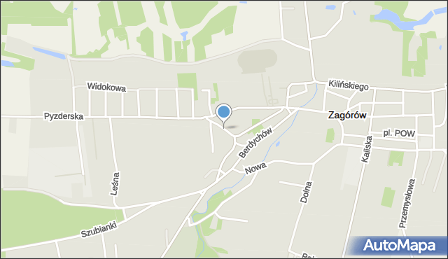 Zagórów, Górna, mapa Zagórów