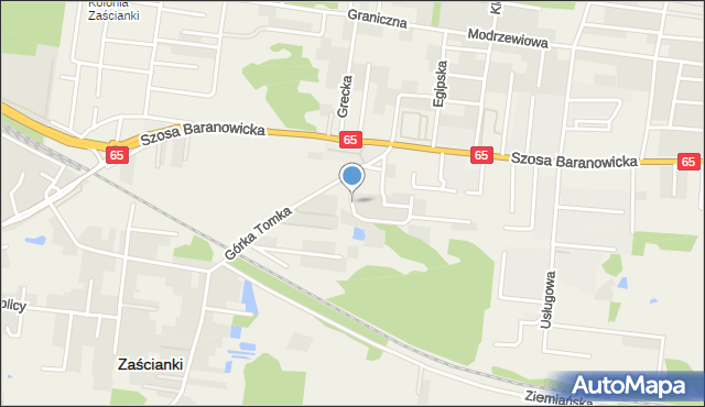 Zaścianki gmina Grabówka, Górka Tomka, mapa Zaścianki gmina Grabówka