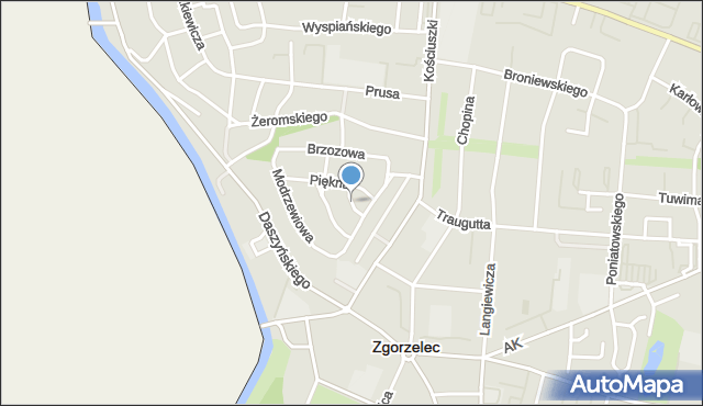 Zgorzelec, Górna, mapa Zgorzelec