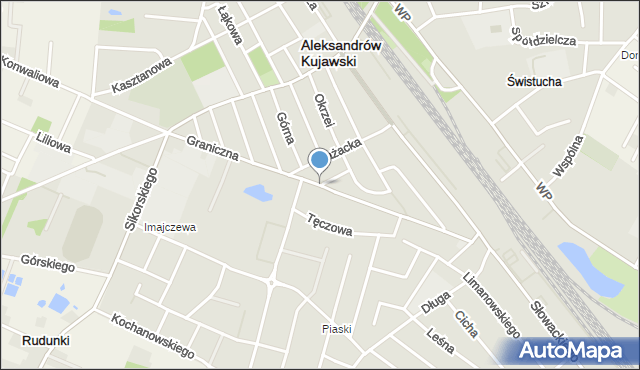 Aleksandrów Kujawski, Graniczna, mapa Aleksandrów Kujawski