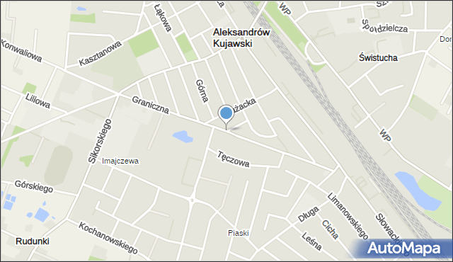 Aleksandrów Kujawski, Graniczna, mapa Aleksandrów Kujawski