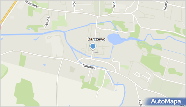 Barczewo, Grunwaldzka, mapa Barczewo