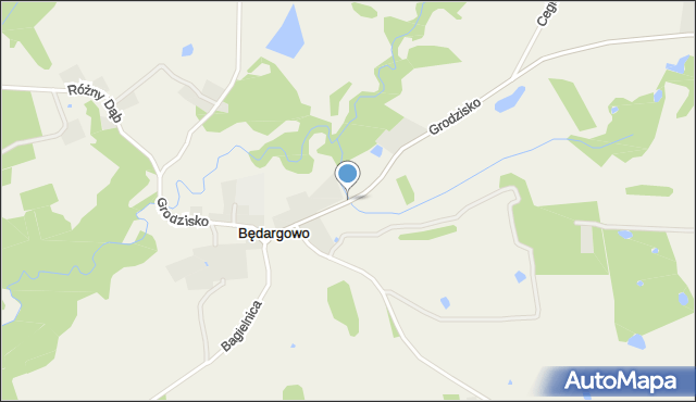 Będargowo gmina Szemud, Grodzisko, mapa Będargowo gmina Szemud