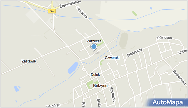 Bełżyce, Grażewicza Władysława, dr., mapa Bełżyce