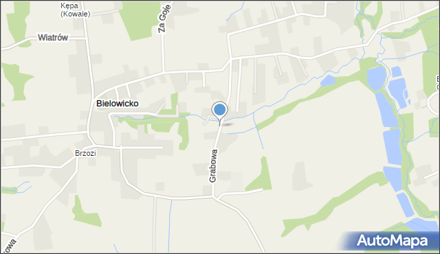 Bielowicko, Grabowa, mapa Bielowicko
