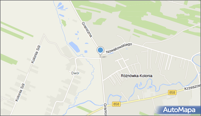 Biłgoraj, Graniczna, mapa Biłgoraj