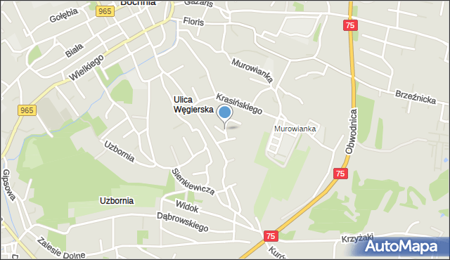 Bochnia, Gródek Wójtowski, mapa Bochni
