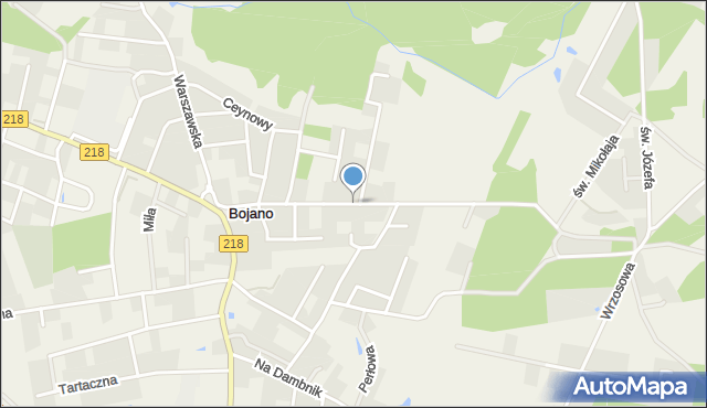 Bojano, Gryfa Pomorskiego, mapa Bojano