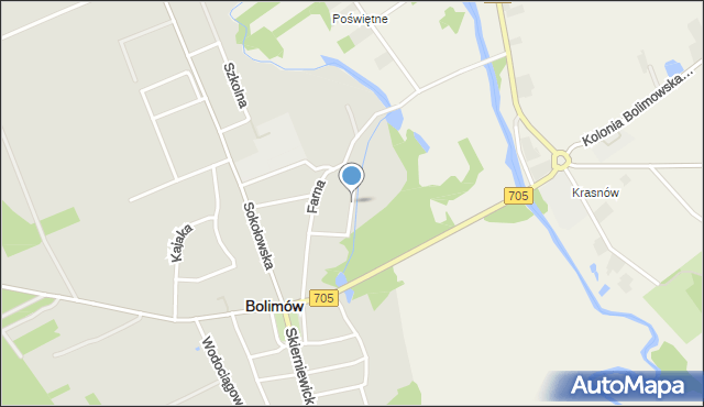 Bolimów, Grunwaldzka, mapa Bolimów