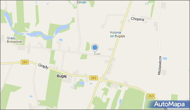 Brdów, Grądy Brdowskie, mapa Brdów