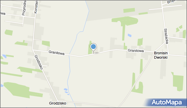 Bronisin Dworski, Granitowa, mapa Bronisin Dworski