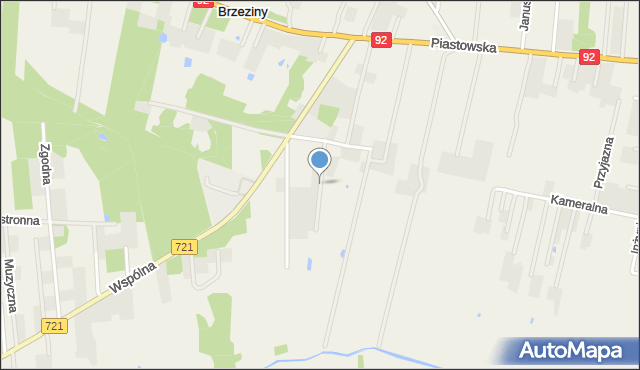 Brzeziny gmina Halinów, Grzybowa, mapa Brzeziny gmina Halinów