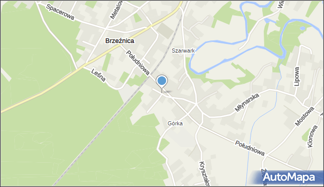 Brzeźnica gmina Dębica, Grafitowa, mapa Brzeźnica gmina Dębica