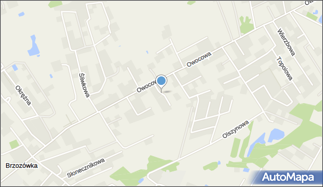 Brzozówka gmina Obrowo, Granatowa, mapa Brzozówka gmina Obrowo