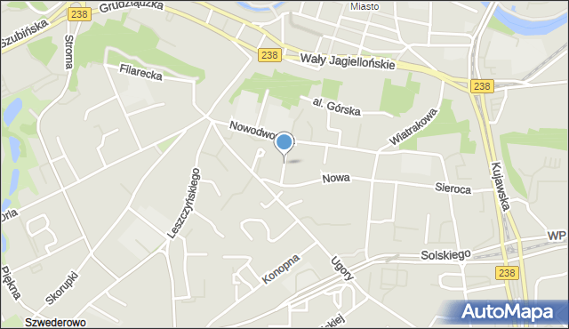 Bydgoszcz, Grodziska, mapa Bydgoszczy