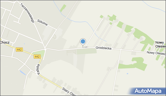 Chocz, Grodziecka, mapa Chocz