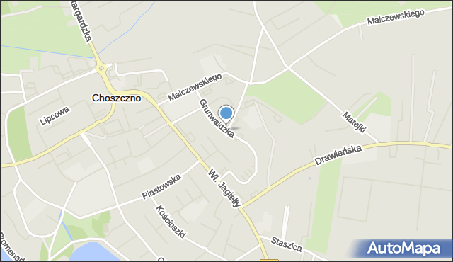 Choszczno, Grunwaldzka, mapa Choszczno