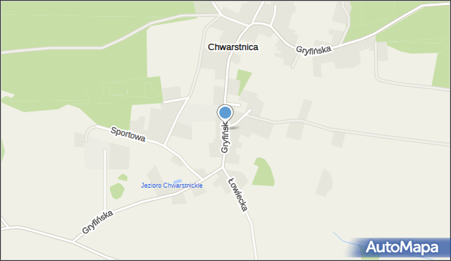 Chwarstnica, Gryfińska, mapa Chwarstnica