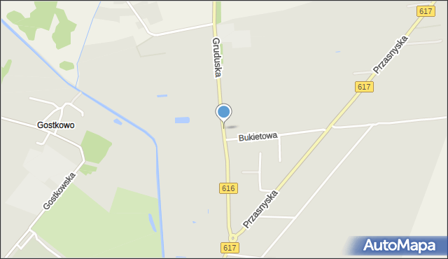 Ciechanów, Gruduska, mapa Ciechanów