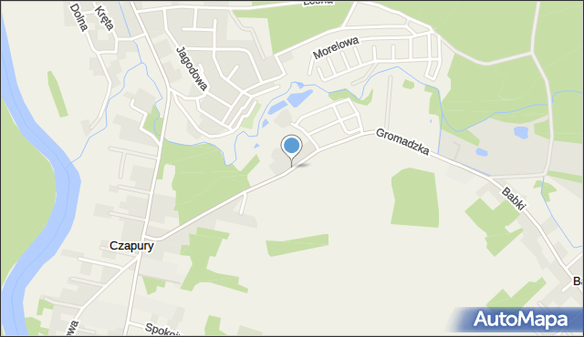 Czapury, Gromadzka, mapa Czapury