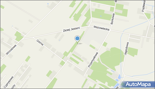 Czarnówka gmina Wiązowna, Graniczna, mapa Czarnówka gmina Wiązowna