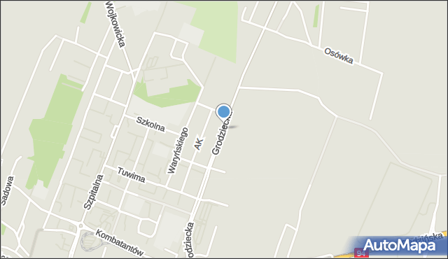 Czeladź, Grodziecka, mapa Czeladź