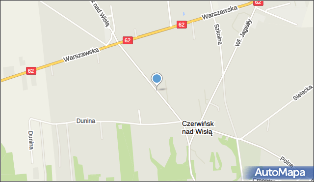 Czerwińsk nad Wisłą, Grunwaldzka, mapa Czerwińsk nad Wisłą