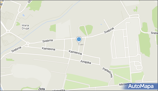 Częstochowa, Granitowa, mapa Częstochowy