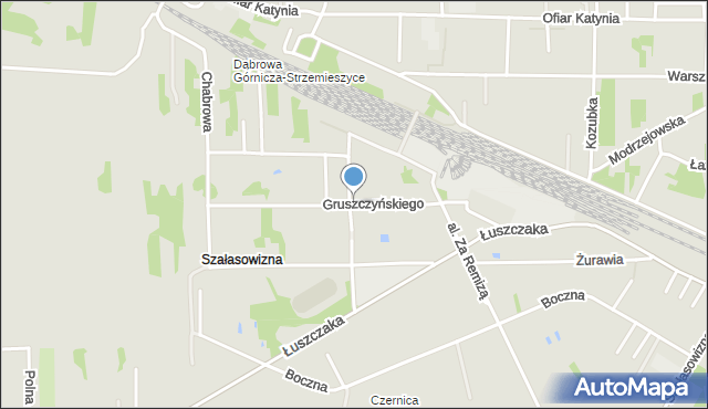 Dąbrowa Górnicza, Gruszczyńskiego, mapa Dąbrowa Górnicza