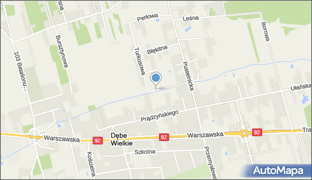 Dębe Wielkie, Grafitowa, mapa Dębe Wielkie